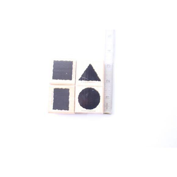 Geometric Figures, Message Stamp Set, Square, Triangle, Rectangle, Circle - Picture 3 of 3